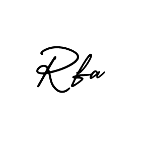 Create a beautiful signature design for name Rfa. With this signature (AmerikaSignatureDemo-Regular) fonts, you can make a handwritten signature for free. Rfa signature style 3 images and pictures png