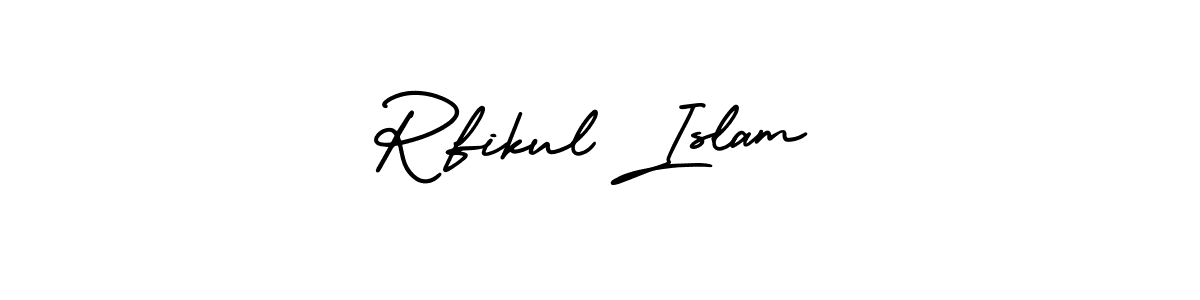 Similarly AmerikaSignatureDemo-Regular is the best handwritten signature design. Signature creator online .You can use it as an online autograph creator for name Rfikul Islam. Rfikul Islam signature style 3 images and pictures png