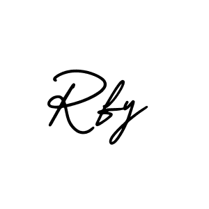 Rfy stylish signature style. Best Handwritten Sign (AmerikaSignatureDemo-Regular) for my name. Handwritten Signature Collection Ideas for my name Rfy. Rfy signature style 3 images and pictures png