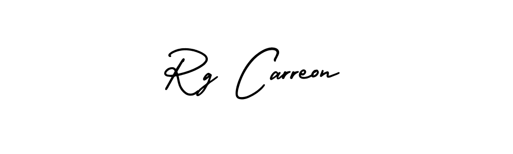 How to make Rg Carreon name signature. Use AmerikaSignatureDemo-Regular style for creating short signs online. This is the latest handwritten sign. Rg Carreon signature style 3 images and pictures png