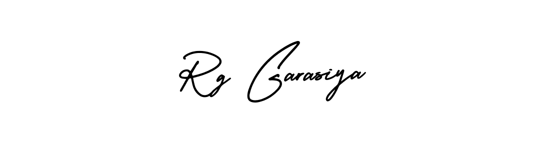How to make Rg Garasiya name signature. Use AmerikaSignatureDemo-Regular style for creating short signs online. This is the latest handwritten sign. Rg Garasiya signature style 3 images and pictures png