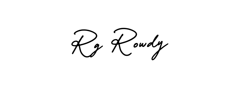 Use a signature maker to create a handwritten signature online. With this signature software, you can design (AmerikaSignatureDemo-Regular) your own signature for name Rg Rowdy. Rg Rowdy signature style 3 images and pictures png