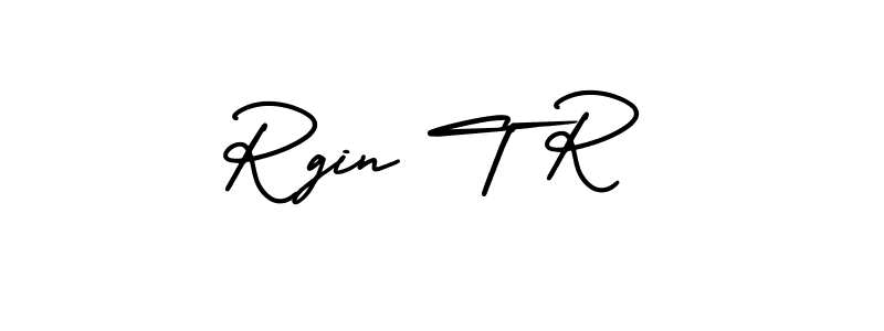 It looks lik you need a new signature style for name Rgin T R. Design unique handwritten (AmerikaSignatureDemo-Regular) signature with our free signature maker in just a few clicks. Rgin T R signature style 3 images and pictures png