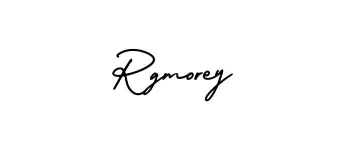 The best way (AmerikaSignatureDemo-Regular) to make a short signature is to pick only two or three words in your name. The name Rgmorey include a total of six letters. For converting this name. Rgmorey signature style 3 images and pictures png