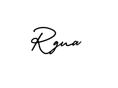 You should practise on your own different ways (AmerikaSignatureDemo-Regular) to write your name (Rgua) in signature. don't let someone else do it for you. Rgua signature style 3 images and pictures png