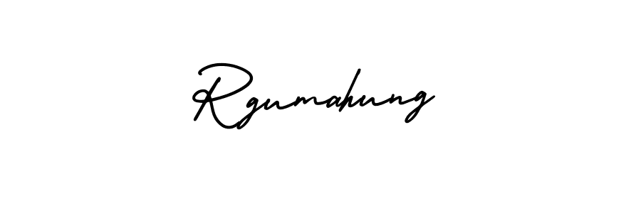 Make a beautiful signature design for name Rgumahung. With this signature (AmerikaSignatureDemo-Regular) style, you can create a handwritten signature for free. Rgumahung signature style 3 images and pictures png