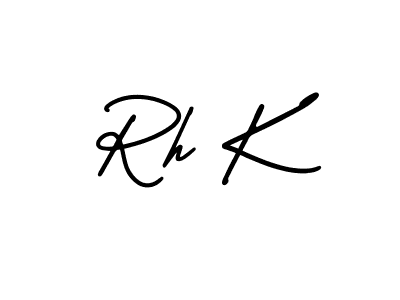 How to Draw Rh K signature style? AmerikaSignatureDemo-Regular is a latest design signature styles for name Rh K. Rh K signature style 3 images and pictures png