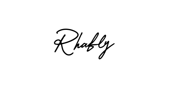 The best way (AmerikaSignatureDemo-Regular) to make a short signature is to pick only two or three words in your name. The name Rhafly include a total of six letters. For converting this name. Rhafly signature style 3 images and pictures png