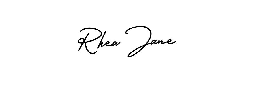 Make a beautiful signature design for name Rhea Jane. With this signature (AmerikaSignatureDemo-Regular) style, you can create a handwritten signature for free. Rhea Jane signature style 3 images and pictures png
