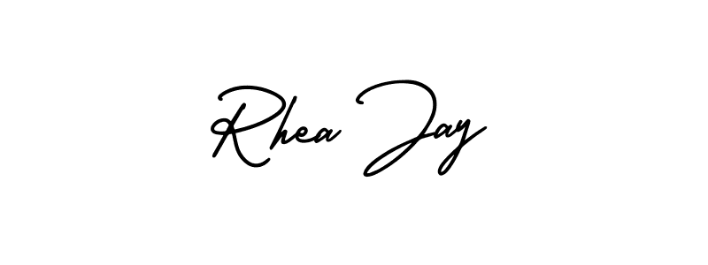 How to Draw Rhea Jay signature style? AmerikaSignatureDemo-Regular is a latest design signature styles for name Rhea Jay. Rhea Jay signature style 3 images and pictures png