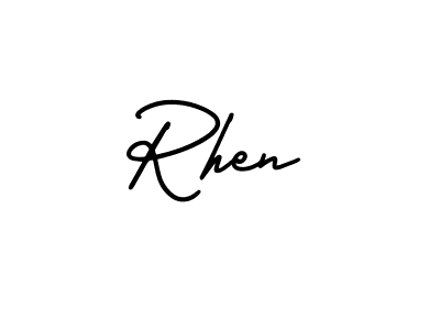 if you are searching for the best signature style for your name Rhen. so please give up your signature search. here we have designed multiple signature styles  using AmerikaSignatureDemo-Regular. Rhen signature style 3 images and pictures png