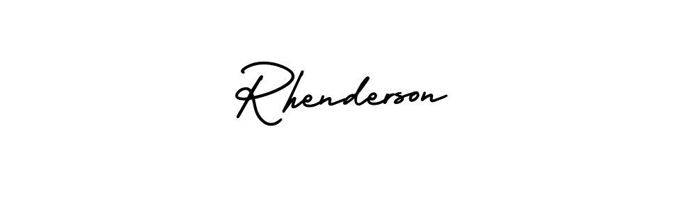 How to Draw Rhenderson signature style? AmerikaSignatureDemo-Regular is a latest design signature styles for name Rhenderson. Rhenderson signature style 3 images and pictures png