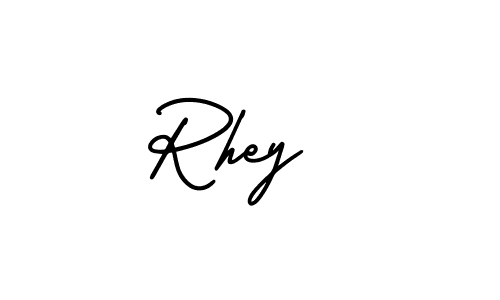 Also You can easily find your signature by using the search form. We will create Rhey  name handwritten signature images for you free of cost using AmerikaSignatureDemo-Regular sign style. Rhey  signature style 3 images and pictures png