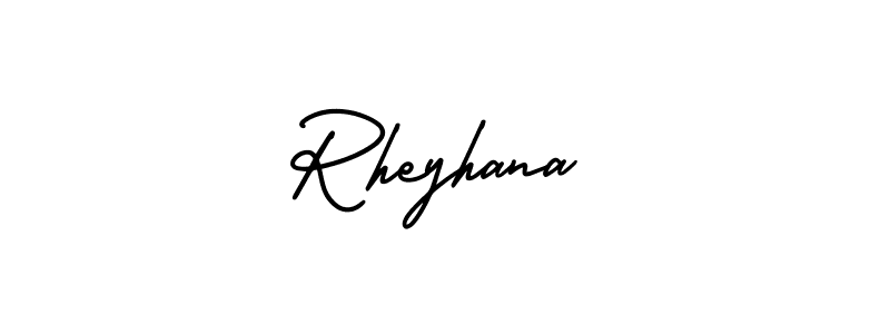 Rheyhana stylish signature style. Best Handwritten Sign (AmerikaSignatureDemo-Regular) for my name. Handwritten Signature Collection Ideas for my name Rheyhana. Rheyhana signature style 3 images and pictures png