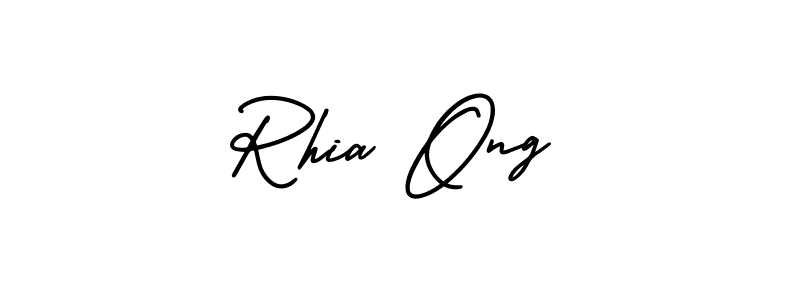 Make a beautiful signature design for name Rhia Ong. With this signature (AmerikaSignatureDemo-Regular) style, you can create a handwritten signature for free. Rhia Ong signature style 3 images and pictures png