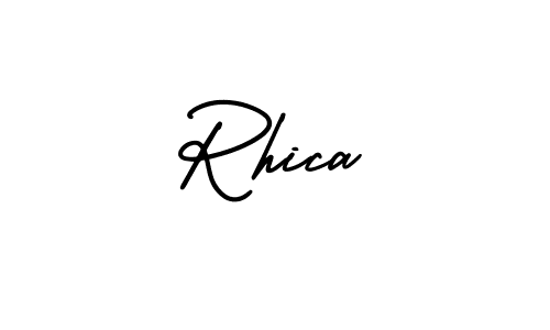 AmerikaSignatureDemo-Regular is a professional signature style that is perfect for those who want to add a touch of class to their signature. It is also a great choice for those who want to make their signature more unique. Get Rhica name to fancy signature for free. Rhica signature style 3 images and pictures png