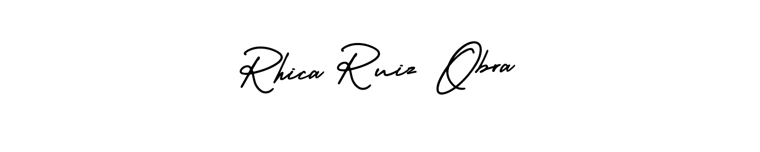 Make a beautiful signature design for name Rhica Ruiz Obra. With this signature (AmerikaSignatureDemo-Regular) style, you can create a handwritten signature for free. Rhica Ruiz Obra signature style 3 images and pictures png
