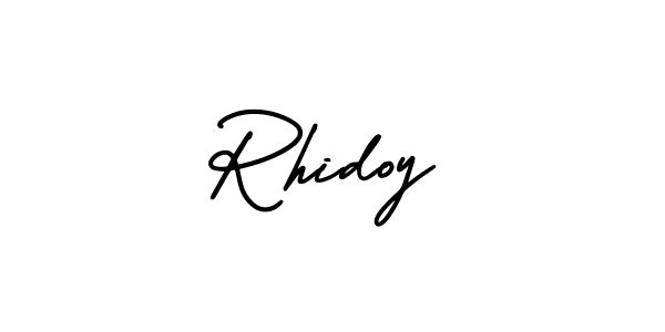 How to make Rhidoy signature? AmerikaSignatureDemo-Regular is a professional autograph style. Create handwritten signature for Rhidoy name. Rhidoy signature style 3 images and pictures png