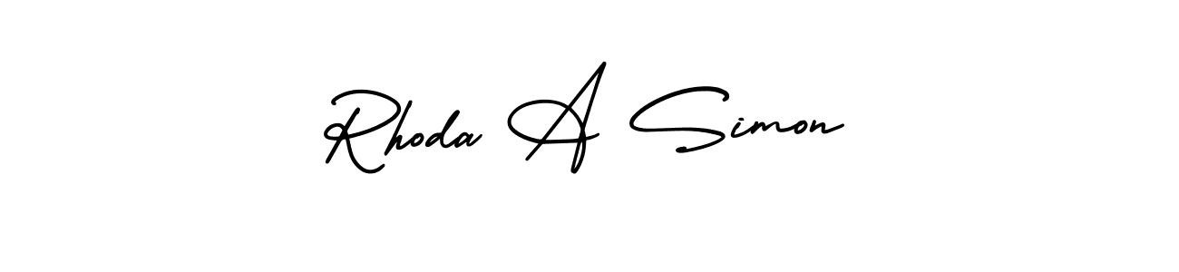 Also we have Rhoda A Simon name is the best signature style. Create professional handwritten signature collection using AmerikaSignatureDemo-Regular autograph style. Rhoda A Simon signature style 3 images and pictures png