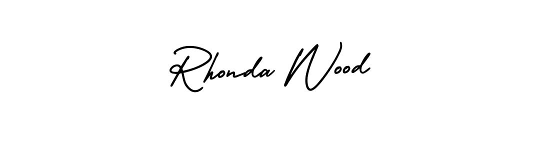 How to make Rhonda Wood name signature. Use AmerikaSignatureDemo-Regular style for creating short signs online. This is the latest handwritten sign. Rhonda Wood signature style 3 images and pictures png
