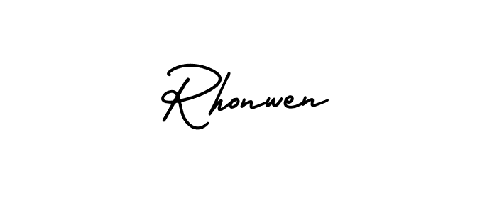 You can use this online signature creator to create a handwritten signature for the name Rhonwen. This is the best online autograph maker. Rhonwen signature style 3 images and pictures png