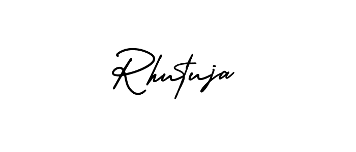 How to make Rhutuja signature? AmerikaSignatureDemo-Regular is a professional autograph style. Create handwritten signature for Rhutuja name. Rhutuja signature style 3 images and pictures png