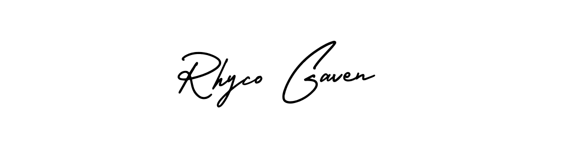 How to Draw Rhyco Gaven signature style? AmerikaSignatureDemo-Regular is a latest design signature styles for name Rhyco Gaven. Rhyco Gaven signature style 3 images and pictures png