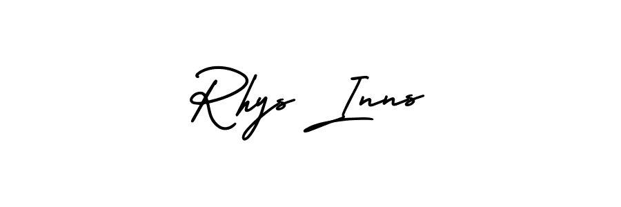 Best and Professional Signature Style for Rhys Inns. AmerikaSignatureDemo-Regular Best Signature Style Collection. Rhys Inns signature style 3 images and pictures png