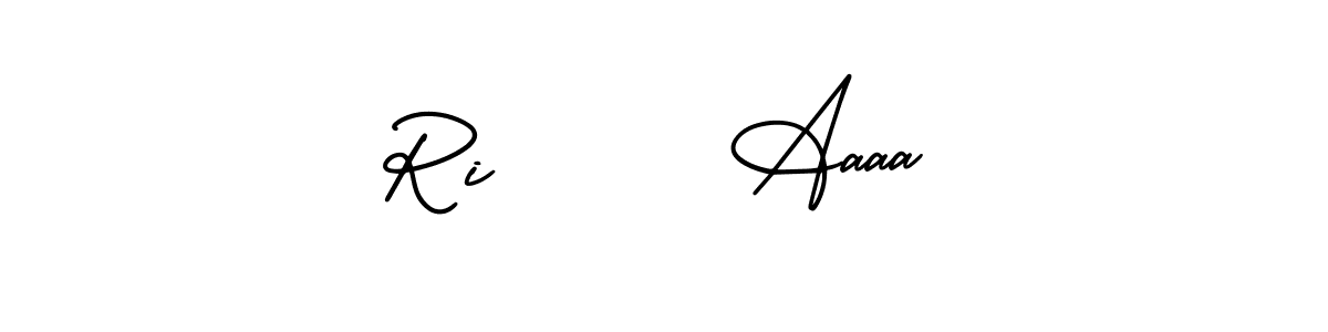 Design your own signature with our free online signature maker. With this signature software, you can create a handwritten (AmerikaSignatureDemo-Regular) signature for name Ri      Aaaa. Ri      Aaaa signature style 3 images and pictures png