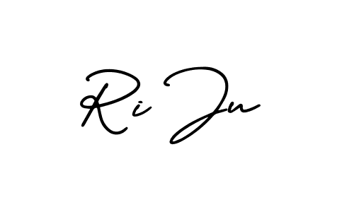 if you are searching for the best signature style for your name Ri Ju. so please give up your signature search. here we have designed multiple signature styles  using AmerikaSignatureDemo-Regular. Ri Ju signature style 3 images and pictures png