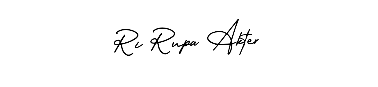 Also You can easily find your signature by using the search form. We will create Ri Rupa Akter name handwritten signature images for you free of cost using AmerikaSignatureDemo-Regular sign style. Ri Rupa Akter signature style 3 images and pictures png