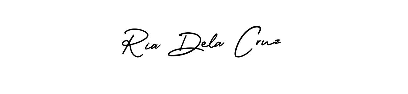 The best way (AmerikaSignatureDemo-Regular) to make a short signature is to pick only two or three words in your name. The name Ria Dela Cruz include a total of six letters. For converting this name. Ria Dela Cruz signature style 3 images and pictures png