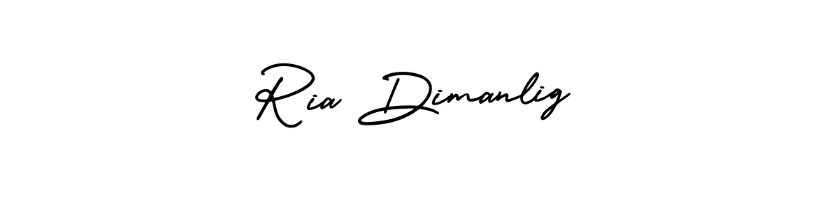 How to make Ria Dimanlig name signature. Use AmerikaSignatureDemo-Regular style for creating short signs online. This is the latest handwritten sign. Ria Dimanlig signature style 3 images and pictures png