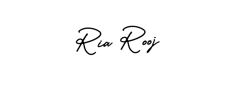 This is the best signature style for the Ria Rooj name. Also you like these signature font (AmerikaSignatureDemo-Regular). Mix name signature. Ria Rooj signature style 3 images and pictures png