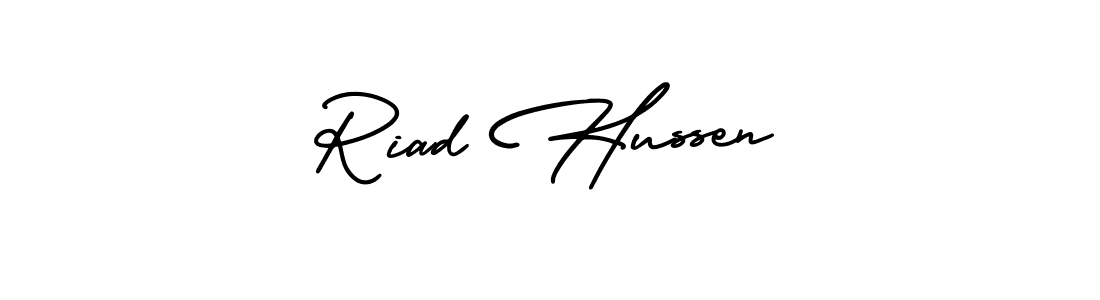 AmerikaSignatureDemo-Regular is a professional signature style that is perfect for those who want to add a touch of class to their signature. It is also a great choice for those who want to make their signature more unique. Get Riad Hussen name to fancy signature for free. Riad Hussen signature style 3 images and pictures png