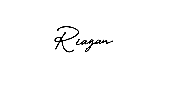 Design your own signature with our free online signature maker. With this signature software, you can create a handwritten (AmerikaSignatureDemo-Regular) signature for name Riagan. Riagan signature style 3 images and pictures png