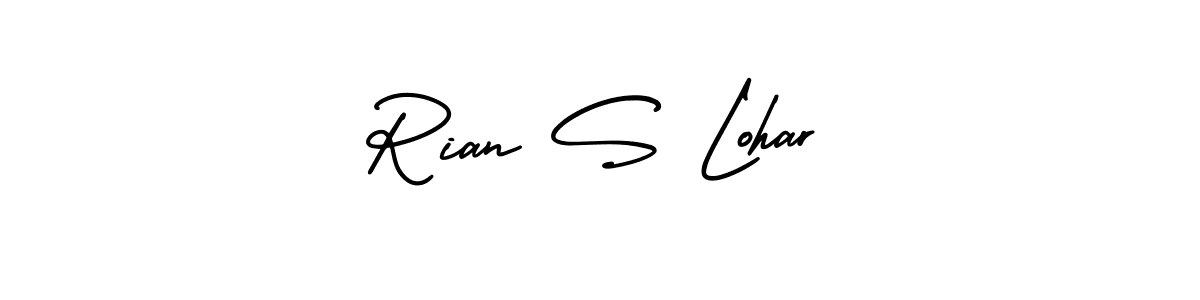 How to Draw Rian S Lohar signature style? AmerikaSignatureDemo-Regular is a latest design signature styles for name Rian S Lohar. Rian S Lohar signature style 3 images and pictures png