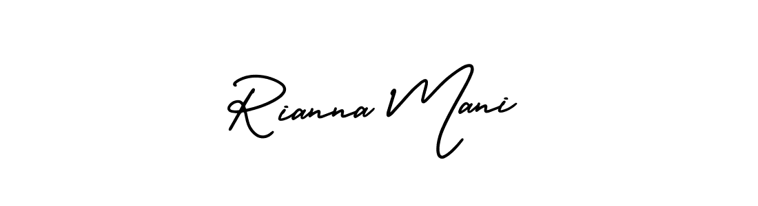 Make a beautiful signature design for name Rianna Mani. With this signature (AmerikaSignatureDemo-Regular) style, you can create a handwritten signature for free. Rianna Mani signature style 3 images and pictures png