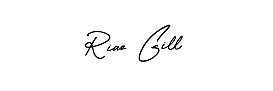 Also You can easily find your signature by using the search form. We will create Riaz Gill name handwritten signature images for you free of cost using AmerikaSignatureDemo-Regular sign style. Riaz Gill signature style 3 images and pictures png