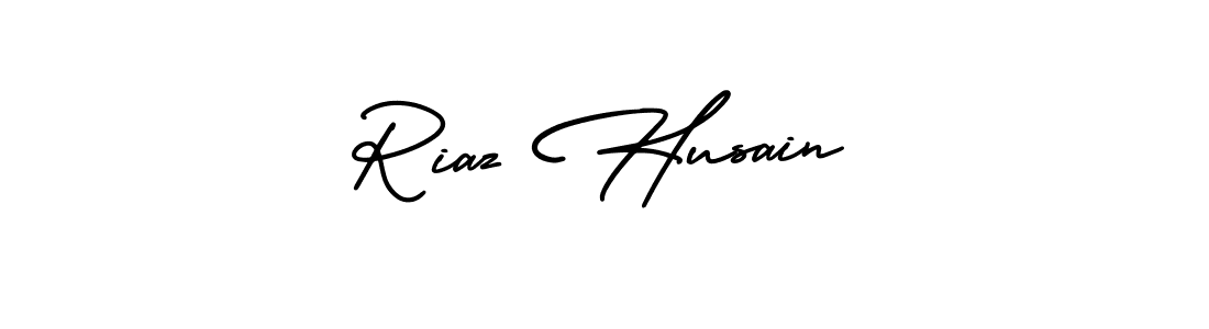 Make a beautiful signature design for name Riaz Husain. With this signature (AmerikaSignatureDemo-Regular) style, you can create a handwritten signature for free. Riaz Husain signature style 3 images and pictures png