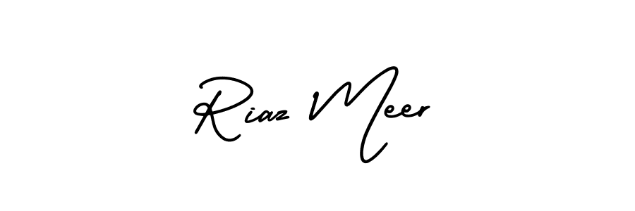 if you are searching for the best signature style for your name Riaz Meer. so please give up your signature search. here we have designed multiple signature styles  using AmerikaSignatureDemo-Regular. Riaz Meer signature style 3 images and pictures png