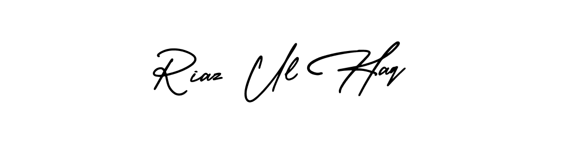 The best way (AmerikaSignatureDemo-Regular) to make a short signature is to pick only two or three words in your name. The name Riaz Ul Haq include a total of six letters. For converting this name. Riaz Ul Haq signature style 3 images and pictures png