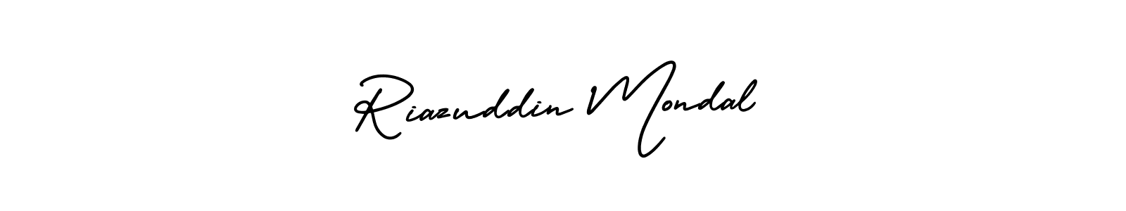 You should practise on your own different ways (AmerikaSignatureDemo-Regular) to write your name (Riazuddin Mondal) in signature. don't let someone else do it for you. Riazuddin Mondal signature style 3 images and pictures png