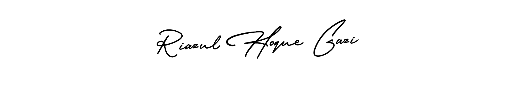 It looks lik you need a new signature style for name Riazul Hoque Gazi. Design unique handwritten (AmerikaSignatureDemo-Regular) signature with our free signature maker in just a few clicks. Riazul Hoque Gazi signature style 3 images and pictures png