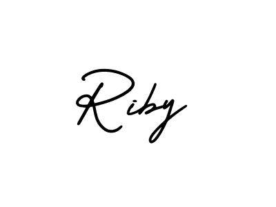 Similarly AmerikaSignatureDemo-Regular is the best handwritten signature design. Signature creator online .You can use it as an online autograph creator for name Riby. Riby signature style 3 images and pictures png