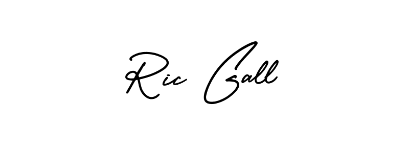 Ric Gall stylish signature style. Best Handwritten Sign (AmerikaSignatureDemo-Regular) for my name. Handwritten Signature Collection Ideas for my name Ric Gall. Ric Gall signature style 3 images and pictures png