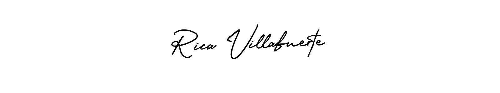 How to Draw Rica Villafuerte signature style? AmerikaSignatureDemo-Regular is a latest design signature styles for name Rica Villafuerte. Rica Villafuerte signature style 3 images and pictures png