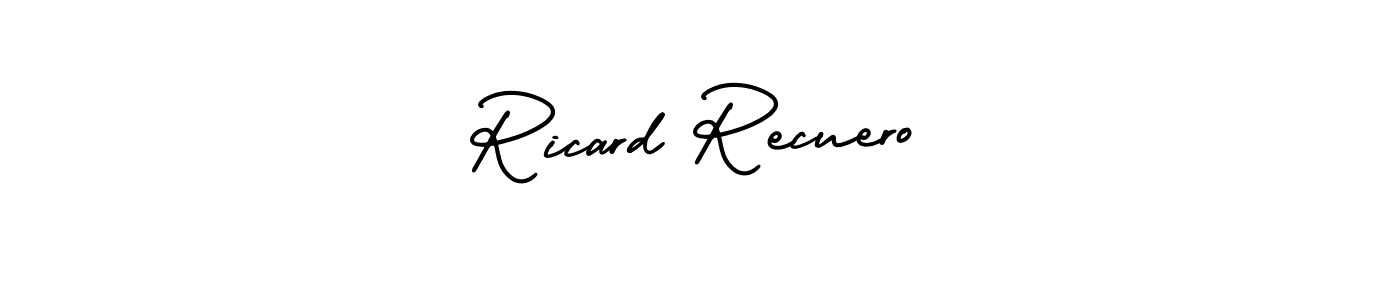 How to make Ricard Recuero signature? AmerikaSignatureDemo-Regular is a professional autograph style. Create handwritten signature for Ricard Recuero name. Ricard Recuero signature style 3 images and pictures png