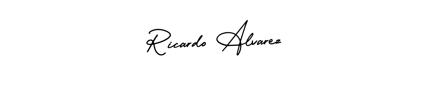 Design your own signature with our free online signature maker. With this signature software, you can create a handwritten (AmerikaSignatureDemo-Regular) signature for name Ricardo Alvarez. Ricardo Alvarez signature style 3 images and pictures png