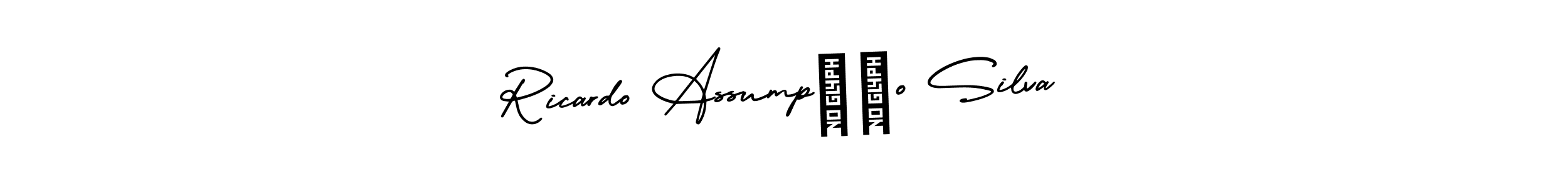 Create a beautiful signature design for name Ricardo Assumpção Silva. With this signature (AmerikaSignatureDemo-Regular) fonts, you can make a handwritten signature for free. Ricardo Assumpção Silva signature style 3 images and pictures png